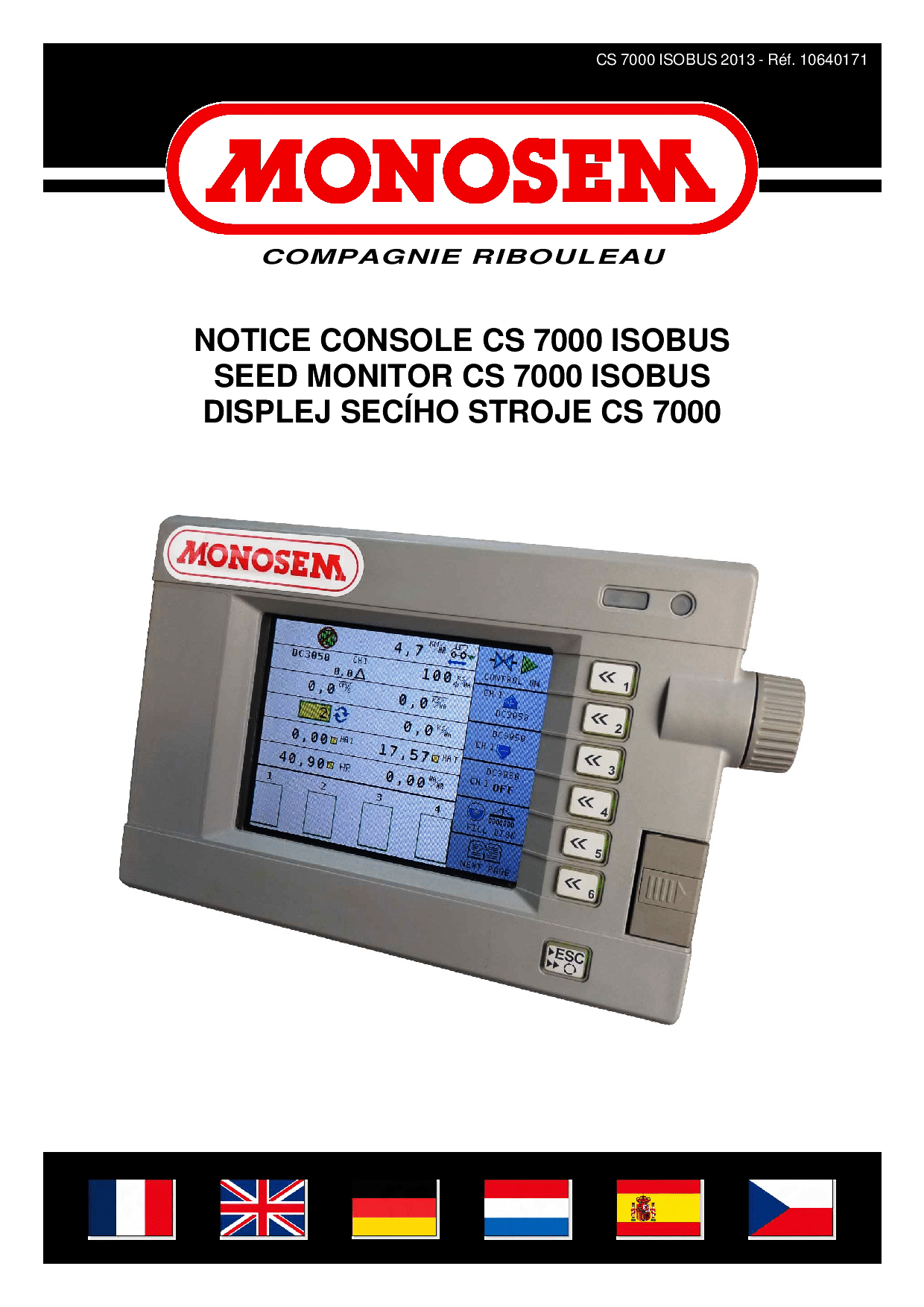 Monosem Seed-monitor-CS7000 Parts manual catalog PDF Download