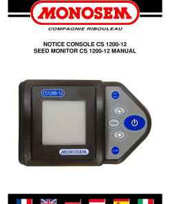 Monosem seed-monitor-CS1200 Parts manual catalog PDF Download