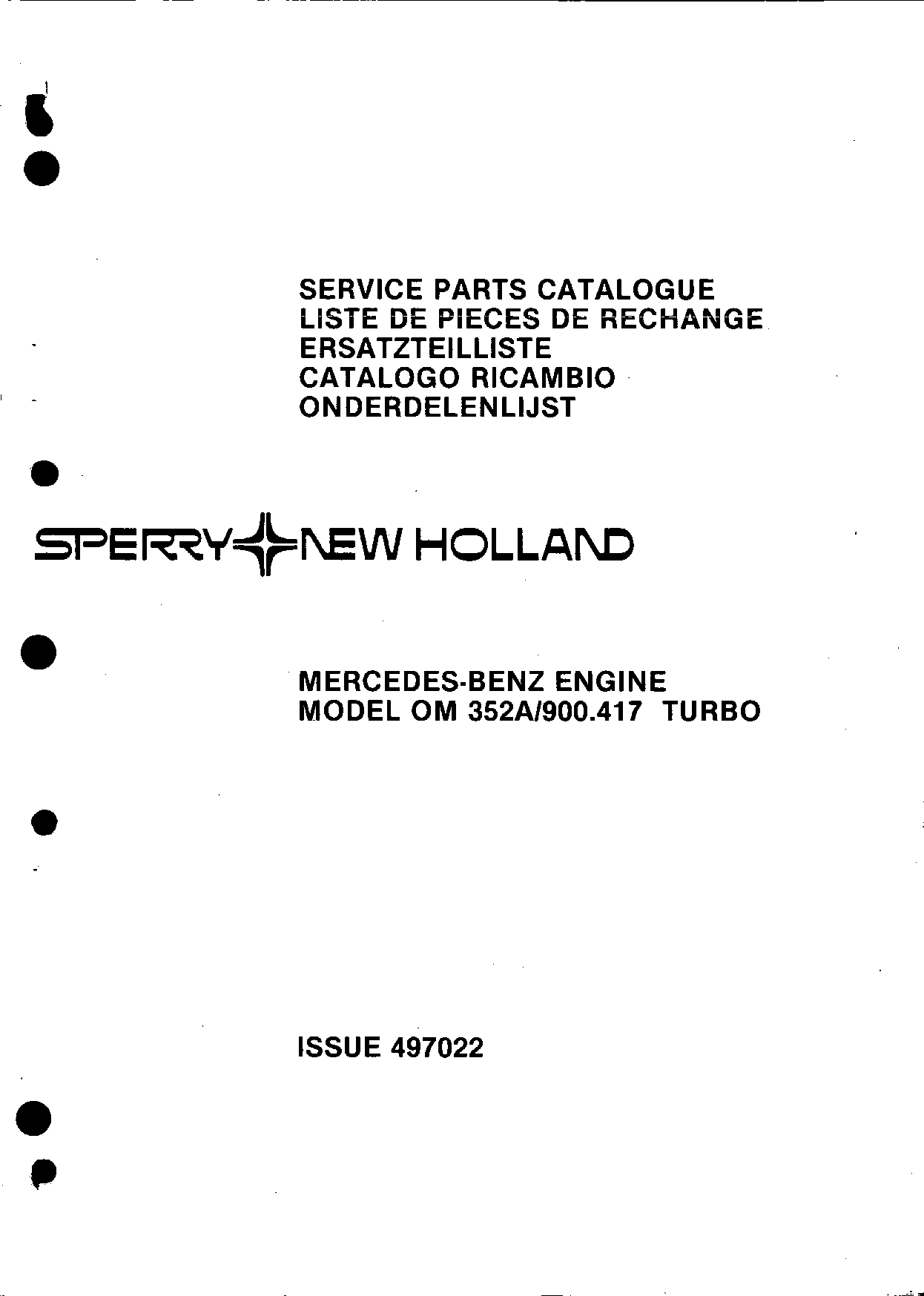 New Holland Engine_Mercedes_OM-352_900.417 Combine Parts manual catalog PDF Download