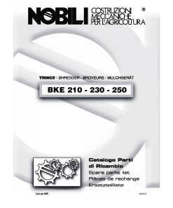 Nobili BKE210_BKE230_BKE250 Parts manual catalog PDF Download