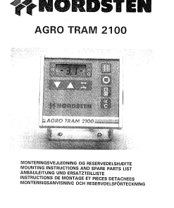 Nordsten Agro_tram_2100 Fertilizer Spreader Parts manual catalog PDF Download