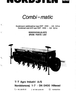 Nordsten CKF_CKG_CombimaticSeed drill Parts manual catalog PDF Download
