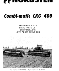 Nordsten CKG_400_2Seed drill Parts manual catalog PDF Download