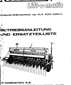 Nordsten CLASeed drill Parts manual catalog PDF Download