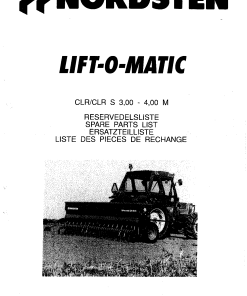 Nordsten CLR_300_400Seed drill Parts manual catalog PDF Download