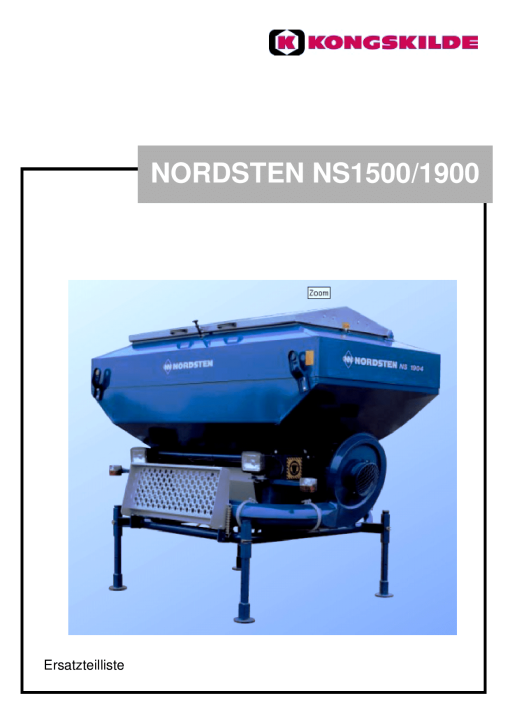 Nordsten NS1500_1900Seed drill Parts manual catalog PDF Download