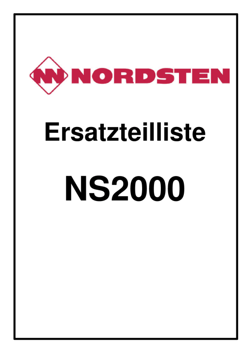 Nordsten NS2000Seed drill Parts manual catalog PDF Download