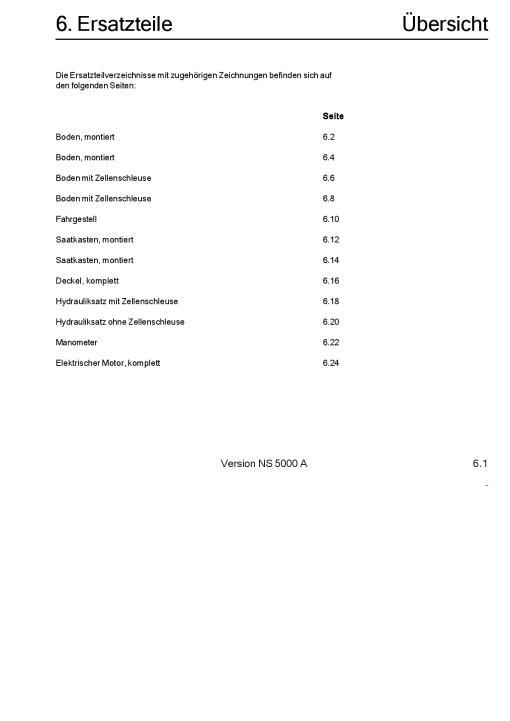 Nordsten NS5000Seed drill Parts manual catalog PDF Download