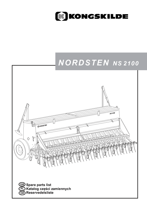 Nordsten NS_2100Seed drill Parts manual catalog PDF Download