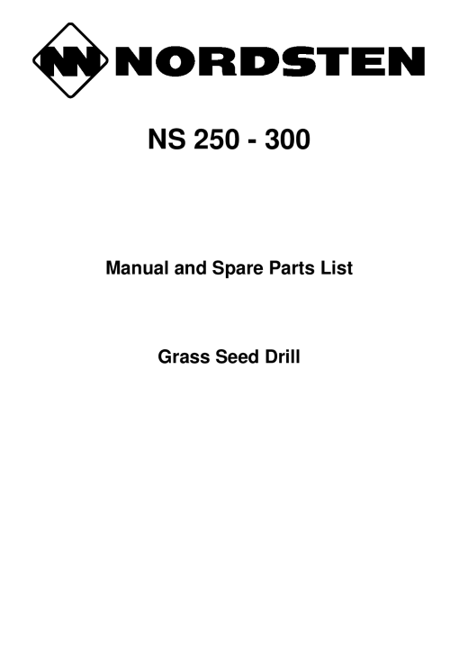 Nordsten NS_250_300Seed drill Parts manual catalog PDF Download