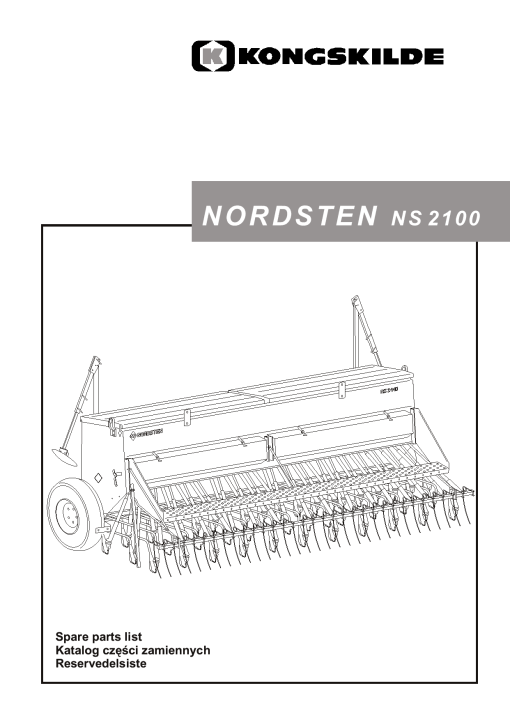 Nordsten nordsten_ns2100Seed drill Parts manual catalog PDF Download