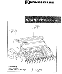 Nordsten norsten_ns1000Seed drill Parts manual catalog PDF Download