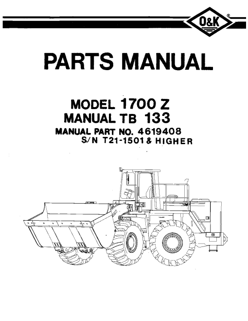 O&K 1700Z_2 Parts manual catalog PDF Download