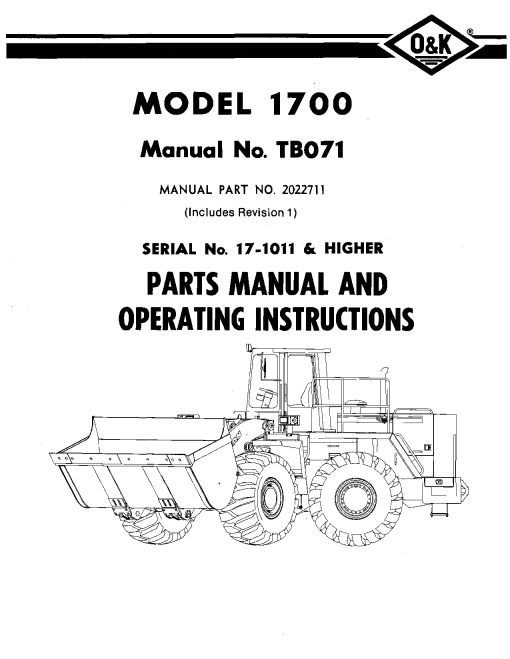 O&K 1700_2 Parts manual catalog PDF Download