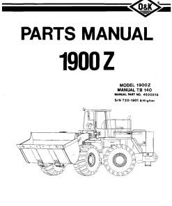 O&K 1900Z_2 Parts manual catalog PDF Download