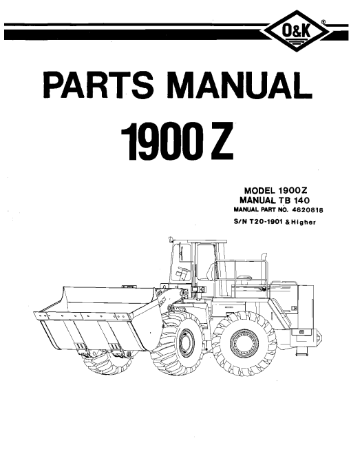 O&K 1900Z_2 Parts manual catalog PDF Download