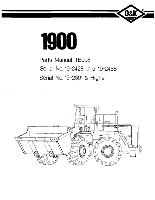 O&K 1900_2 Parts manual catalog PDF Download