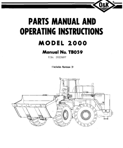 O&K 2000 Parts manual catalog PDF Download