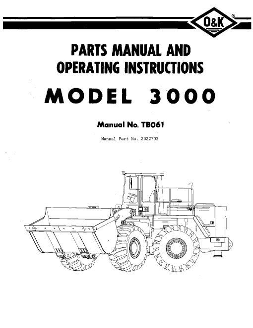 O&K 3000_2 Parts manual catalog PDF Download
