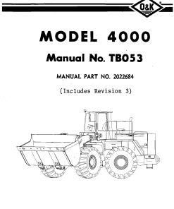O&K 4000 Parts manual catalog PDF Download