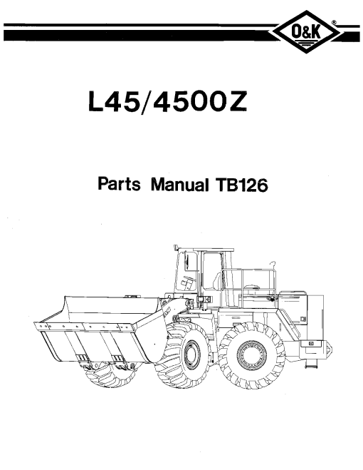 O&K 4500Z Parts manual catalog PDF Download