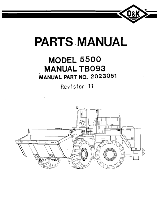 O&K 5500 Parts manual catalog PDF Download