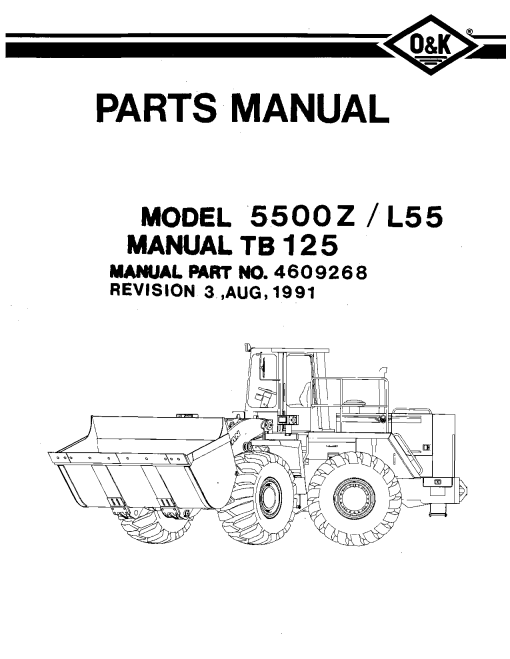 O&K 5500Z Parts manual catalog PDF Download