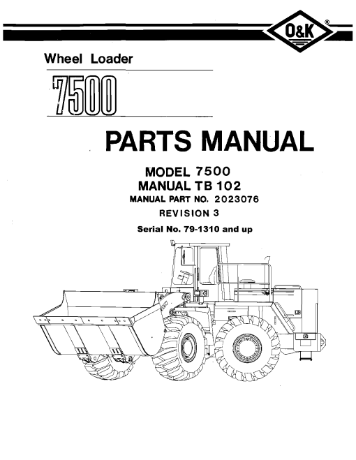 O&K 7500_2 Parts manual catalog PDF Download
