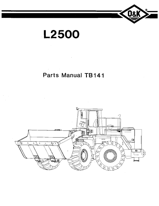 O&K L2500 Parts manual catalog PDF Download