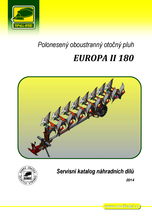Opall Agri Europa_II_180_2014 Parts manual catalog PDF Download