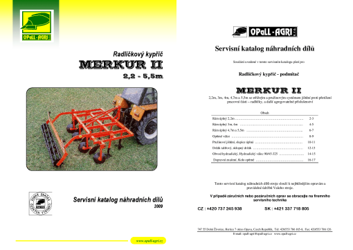 Opall Agri Merkur_II Parts manual catalog PDF Download