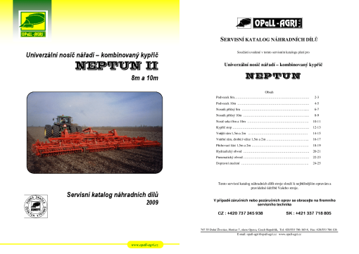 Opall Agri Neptun_II Parts manual catalog PDF Download