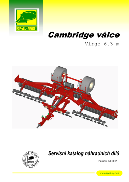 Opall Agri Virgo_6.3 Parts manual catalog PDF Download