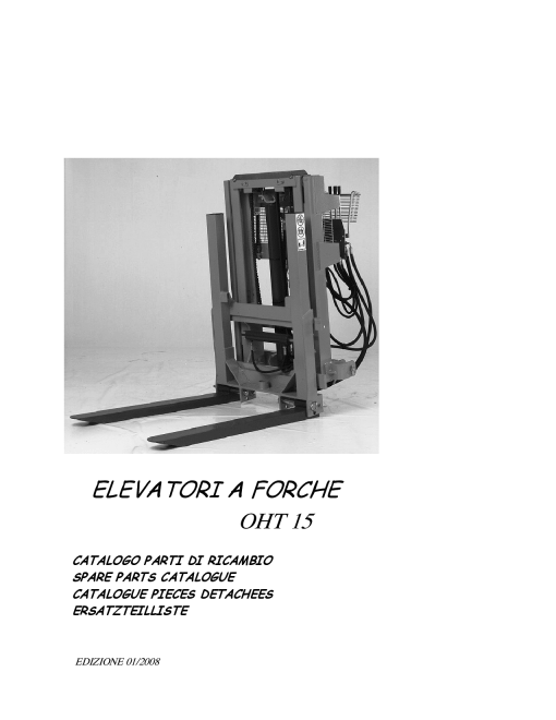 Orsi OHT15 Hydraulic_elevator Parts manual catalog PDF Download