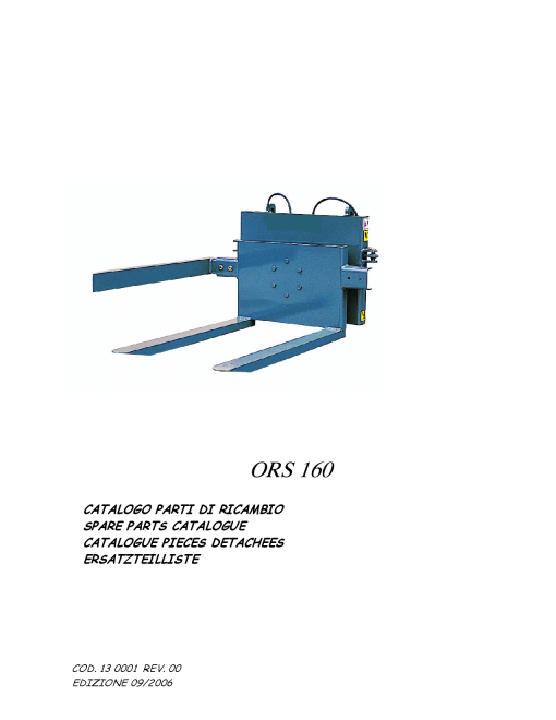 Orsi ORS160 Hydraulic_elevator Parts manual catalog PDF Download