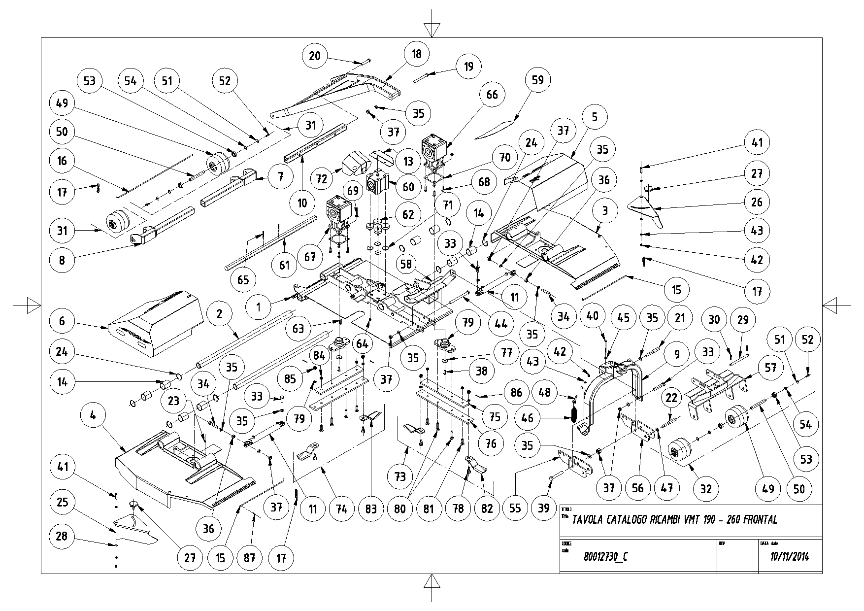 Orsi VMT190-260_Frontal Shredder Parts manual catalog PDF Download