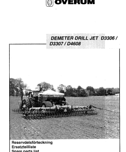 Overum Demeter_DrillJet_D3306_3307_4608 Seed Drill Parts manual catalog PDF Download