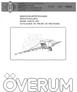 Overum TiveJet_1000 Fertilising Parts manual catalog PDF Download