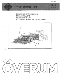 Overum Tive_CombiJet_3303_3304 Seed Drill Parts manual catalog PDF Download