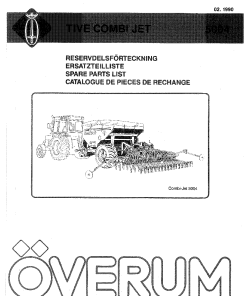Overum Tive_CombiJet_5004_1990 Seed Drill Parts manual catalog PDF Download
