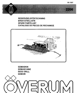 Overum Tive_SaJet_2206_1997 Seed Drill Parts manual catalog PDF Download
