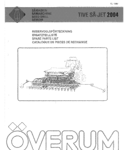 Overum Tive_Sa_Jet2004 Seed Drill Parts manual catalog PDF Download