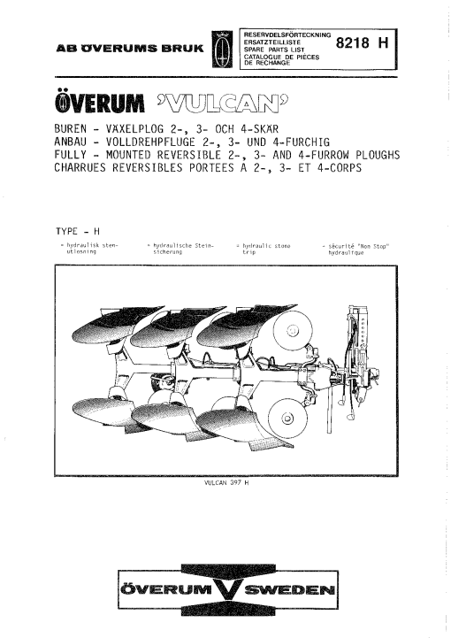 Overum Vulcan_1982 Fertilising Parts manual catalog PDF Download