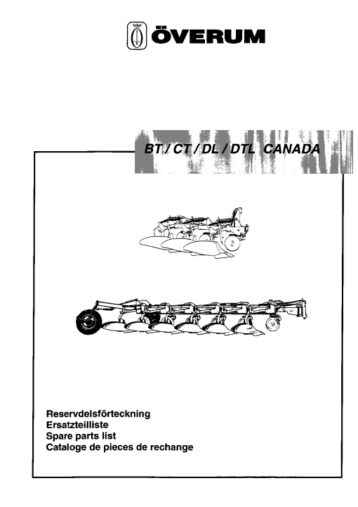 Overum bt2002 Fertilising Parts manual catalog PDF Download