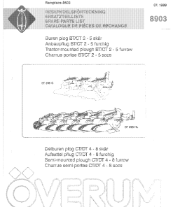 Overum bt_ct89 Fertilising Parts manual catalog PDF Download