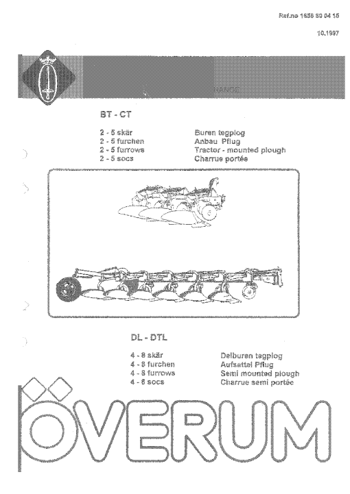 Overum bt_ct_dl_dtl97 Fertilising Parts manual catalog PDF Download