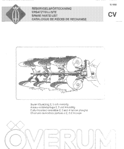 Overum cv88 Fertilising Parts manual catalog PDF Download