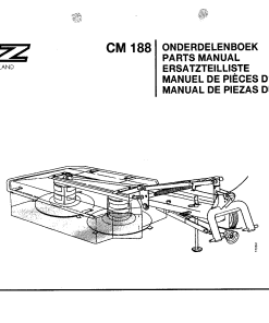 PZ_Zweegers CM188 Mower Parts manual catalog PDF Download