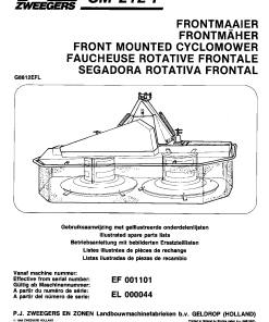 PZ_Zweegers CM212 Mower Parts manual catalog PDF Download