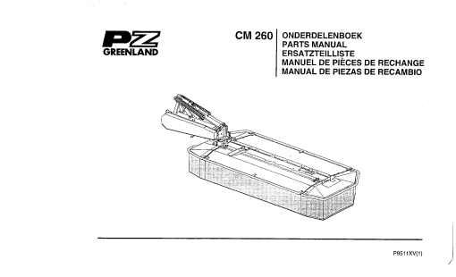 PZ_Zweegers CM260 Mower Parts manual catalog PDF Download